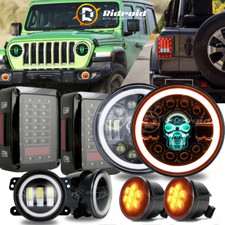 For Jeep Wrangler Jk Jku 2007-2018 Led Rgb Headlights Tail Fog Turn Lights Combo