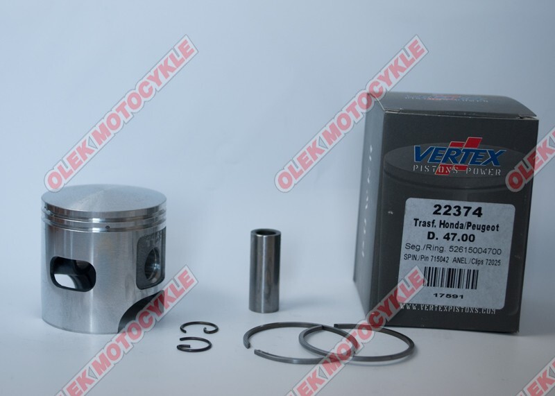 Piston Top Performances 47,40 mm axe 12mm moteur scooter Peugeot Honda