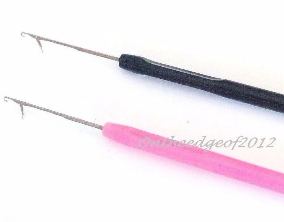 4 Hook Pulling Needle Tool I-TIP Micro Needle Hair Extension Latch HOOK Crochet  - Image 2 of 4