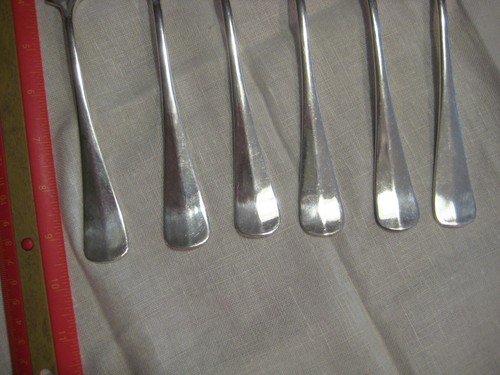6 Vintage Baguette or Royal Baguette Style Dinner Forks Nederland Silverplate - Picture 4 of 7