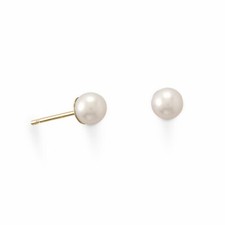 14K Gold Cultured Freshwater Pearl Stud Earrings