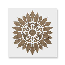 Mandala Sunflower Stencil - Reusable Mylar Stencils for Painting