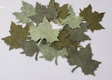 Die Cut Felt large Leaves 12 pcs Wool with Rayon Blend Felt Made in USA