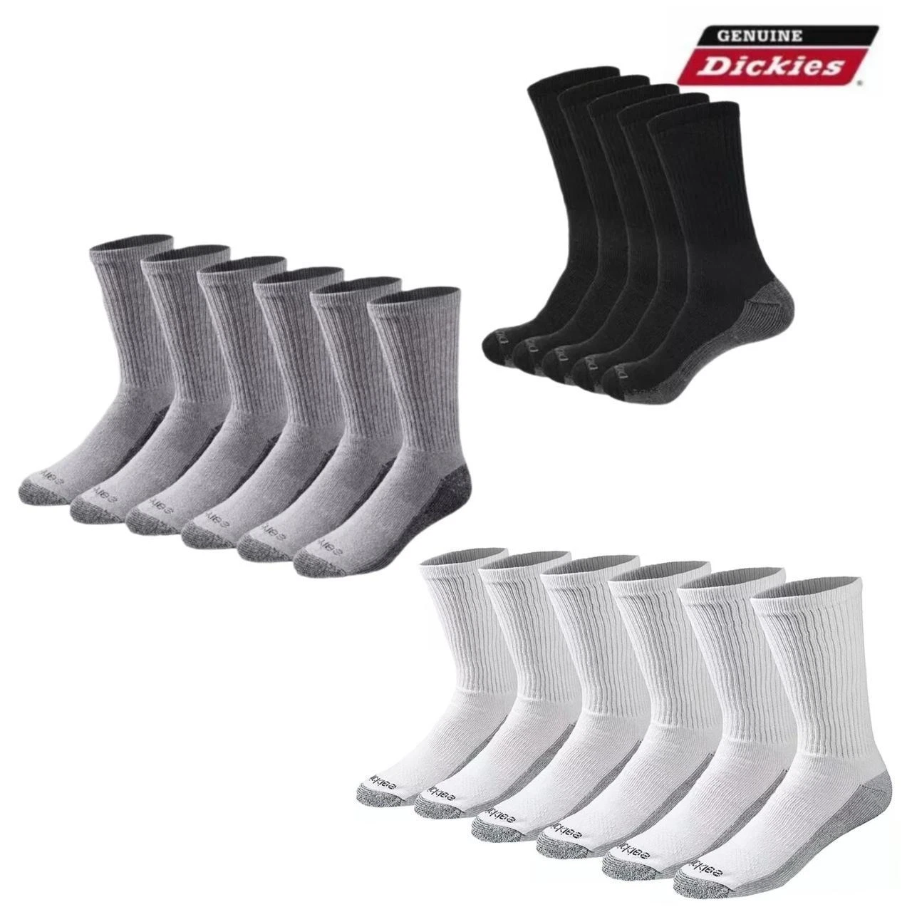 Dickies 12 Pair Crew Work Socks Dri-Tech Mens Extra Thick Reinforced
Opens in a new window or tab