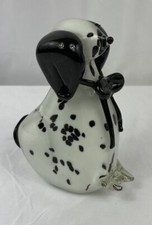 Studio Art Blown Glass Dalmatian Paper Weight