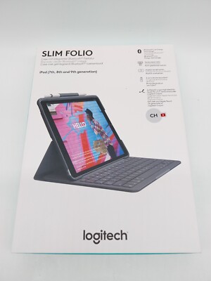 Slim Folio For Ipad 7th And 8th LOGITECH 920-009476 Qwertz CH Layout #KT3756O