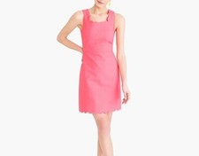 J. Crew Basketweave Scalloped Hem Dress Women's 10 NEW 1289