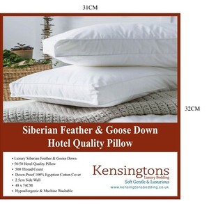 siberian goose feather and down pillow