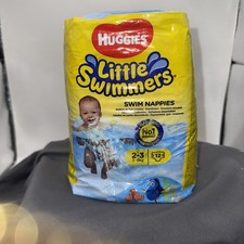 1 Pack Huggies Little Swimmers Disposable Diapers Size 2-3 7-18lbs 12 Per Pack