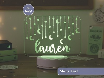 Custom LED Moon & Stars Night Light