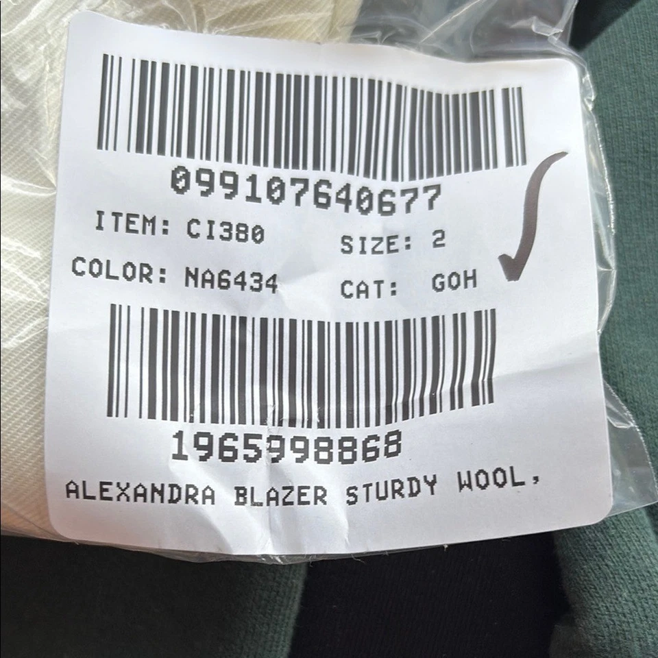 J. Blazer Crew Alexandra en sarga mezcla lana para mujer talla 2 blanco marfil Foto 4 de 4