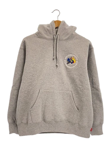 Felpa Supreme con cappuccio S cotone grigio usata