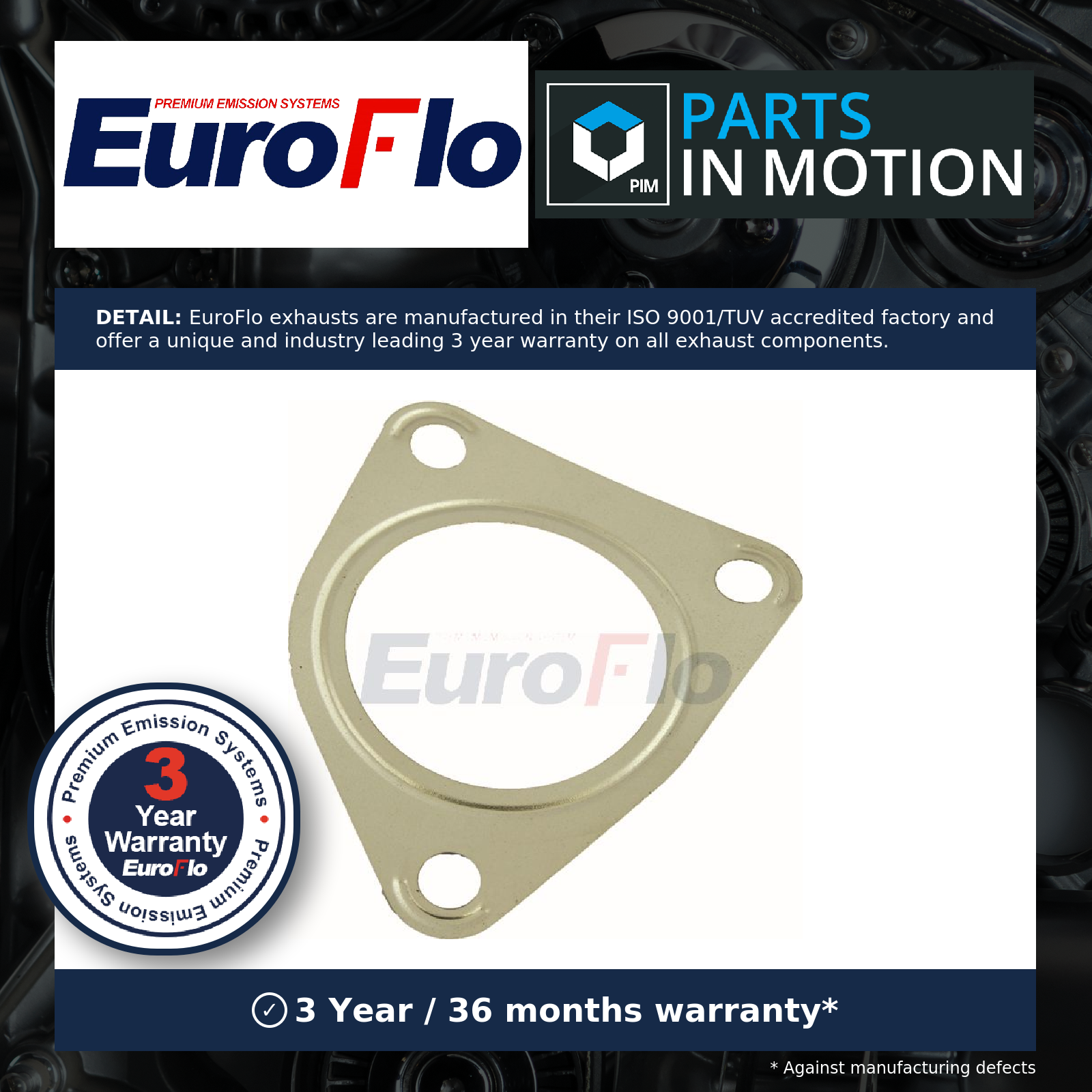 Exhaust Gasket EMG016 EuroFlo Genuine Top Quality Guaranteed New