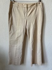 TALBOTS Women's Heritage Beige Chino Pants Size 14p Pockets Crop Ankle