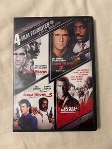 Lethal Weapon 1-4 DVD Collection Mel Gibson Danny Glover Pre Owned 1987 - 1998
