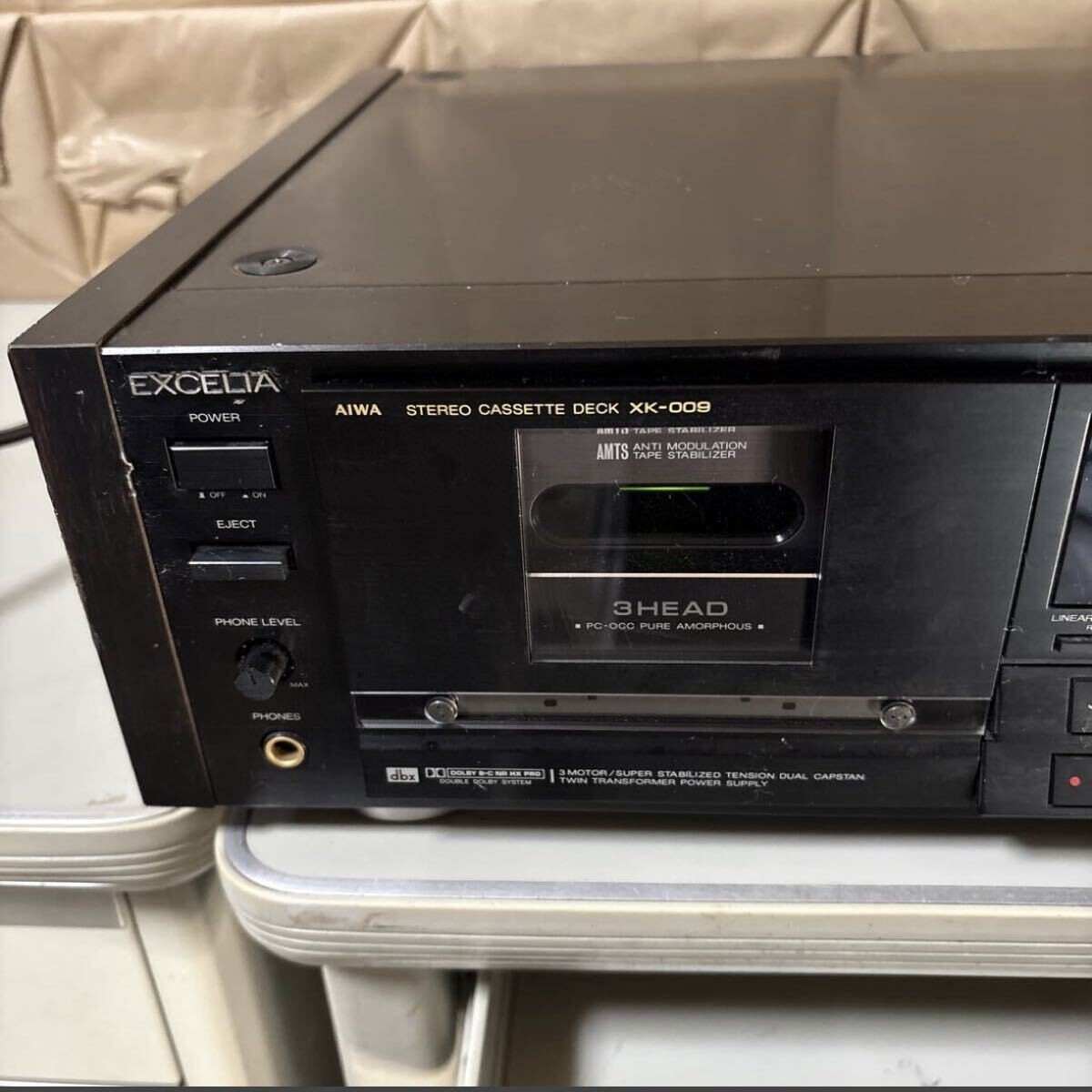 AIWA アイワ EXCELIA エクセリア XK-009 カセットデッキ AIWA EXCELIA アイワ ステレオカセットデッキ XK-009 ジャンク AIWA