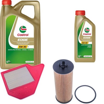 DENCKERMANN Inspektionspaket Castrol EDGE 5W-30 M Engine 6L für Lancia Voyager