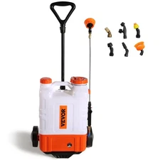VEVOR Battery Powered Backpack Sprayer with Cart, 0-94 PSI Adjustable Pressure, 