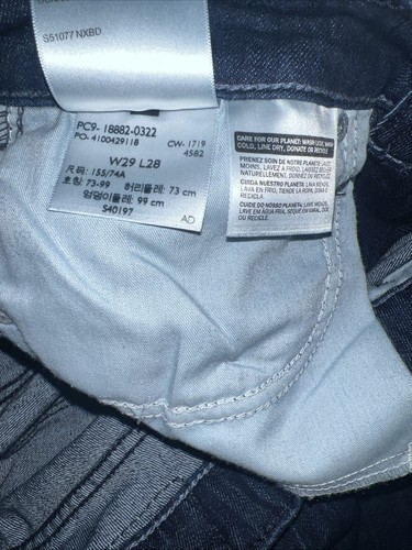 Levi's 721 High Rise Skinny Blue Jeans Stretch Women's Size 29 Dark Wash - Picture 8 of 13