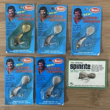 5 VINTAGE MANN'S CRAW GEORGE NEW ON EARLY CARDS! Plus JOSH SPINRITE NEW ON CARD