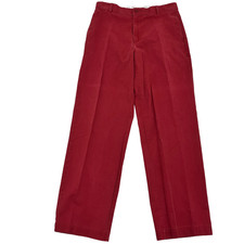 Chaps Mens 34x34 True American Chino Pants Dark Salmon Flat Front Slash Pockets