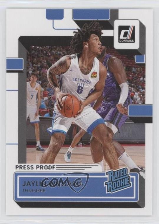 2022 Panini Donruss Rated Silver Press Proof Jaylin Williams #241 Rookie RC 0x5i