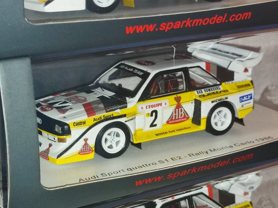 1x Spark S5190 AUDI QUATTRO S1 W.Rohrl WINNER Rally MONTECARLO 1986 - 1:43 Rare - Immagine 2 di 4
