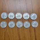 Ten 1964 Quarters No Mint Mark Silver Circulated Fine to Very Fine (Lot A)