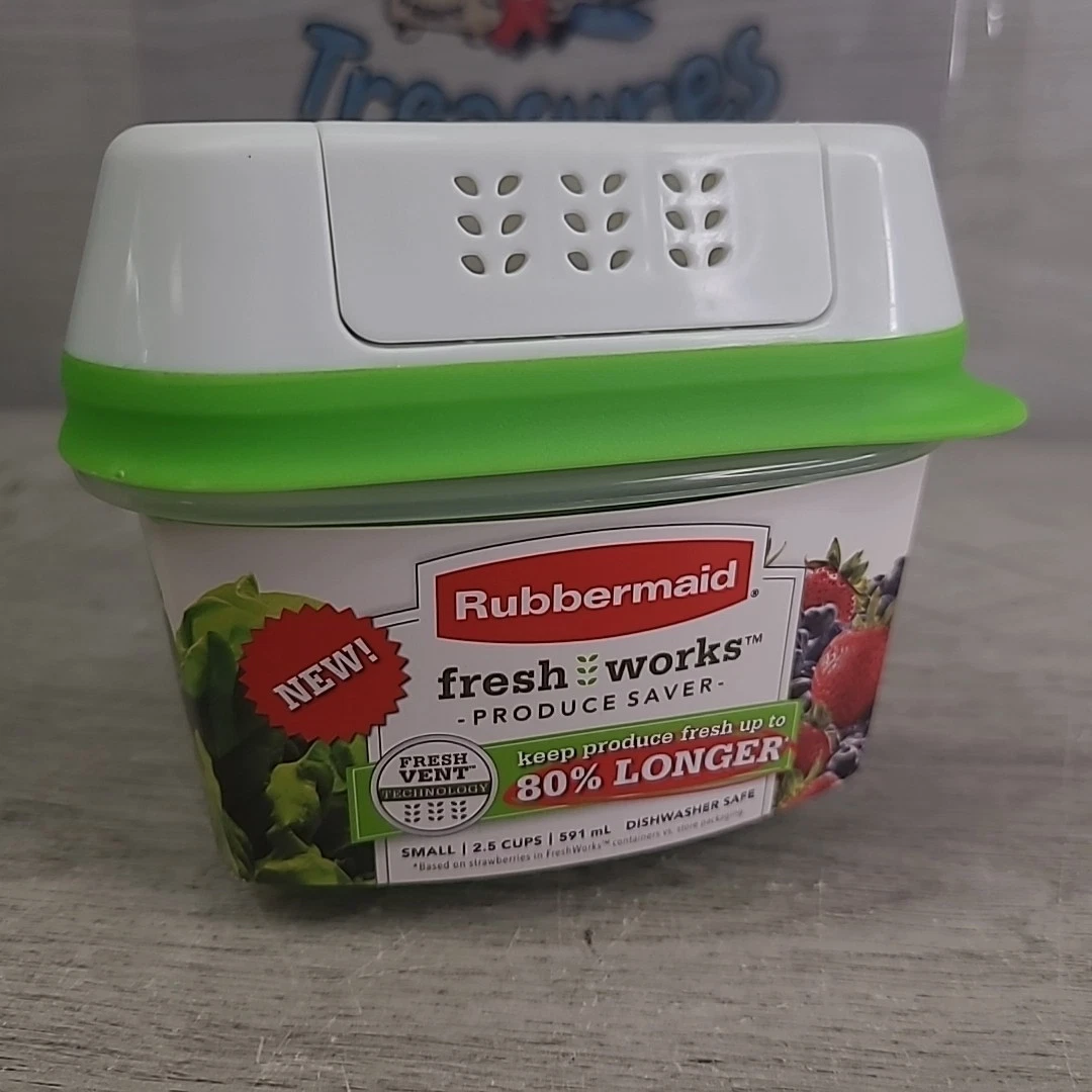 Rubbermaid Fresh Works Produce Saver Food Storage Container 2.5 Cups NEW
Opens in a new window or ta