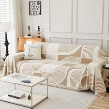 Boho Couch Cover Sofa Covers Washable, Chenille Couch Covers for 3 Cushion Co...