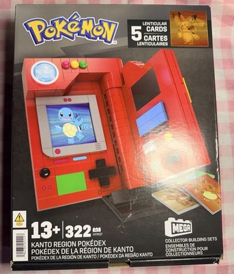 Mega Pokemon Kanto Region Pokedex Light Up Collector Building Set 322 Pieces New
