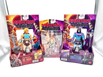 Lot of 3 Mattel MOTU Masters of the Universe He-Man Skeletor Teela Action Figure