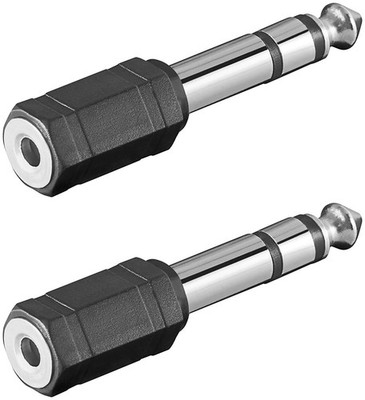 2x goobay Audio Adapter 6,35 mm zu 3,5 mm