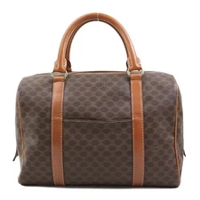 CELINE Handbag Macadam PVC/Leather Brown Gold Women's Fee e60811k