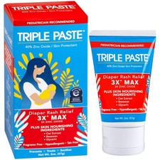 Triple Paste 3X Max Diaper Rash Ointment for Baby, Maximum Strength with 40% Zin