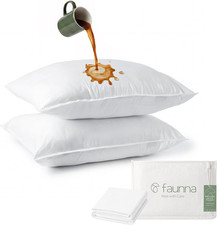100 Cotton Pillow Protectors, Waterproof Dust Mite  Bed Bug Proof, Breathable
