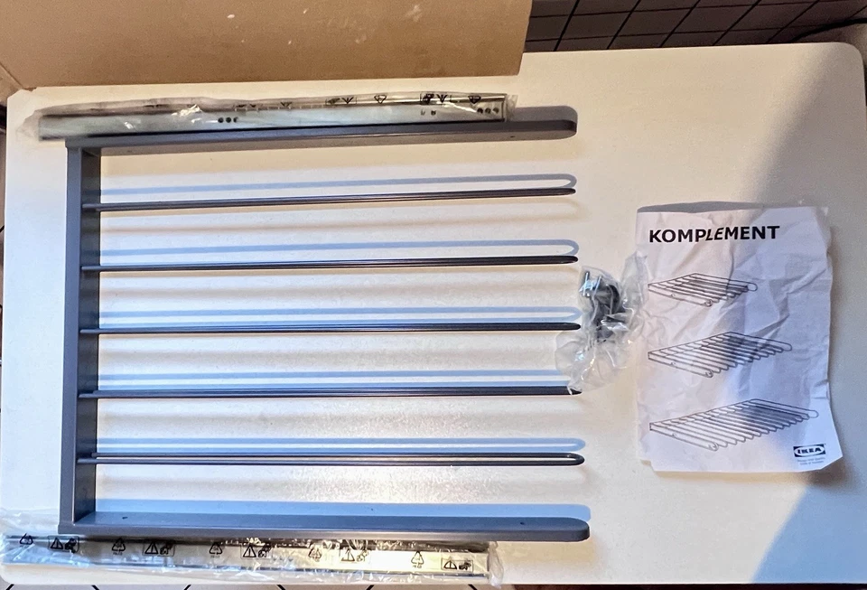 Kleiderstange Auszug Neu Original Verpackung 50x58 Set Grau IKEA KOMPLEMENT - Bild 4 von 4
