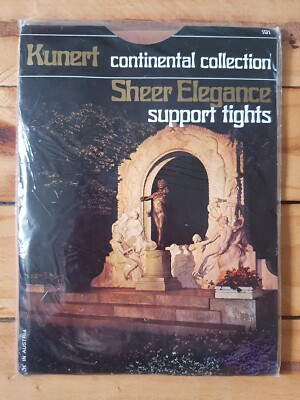 Vintage Kunert Sheer Elegance Nylon Stützstrumpfhose 70er Jahre - Amber Large