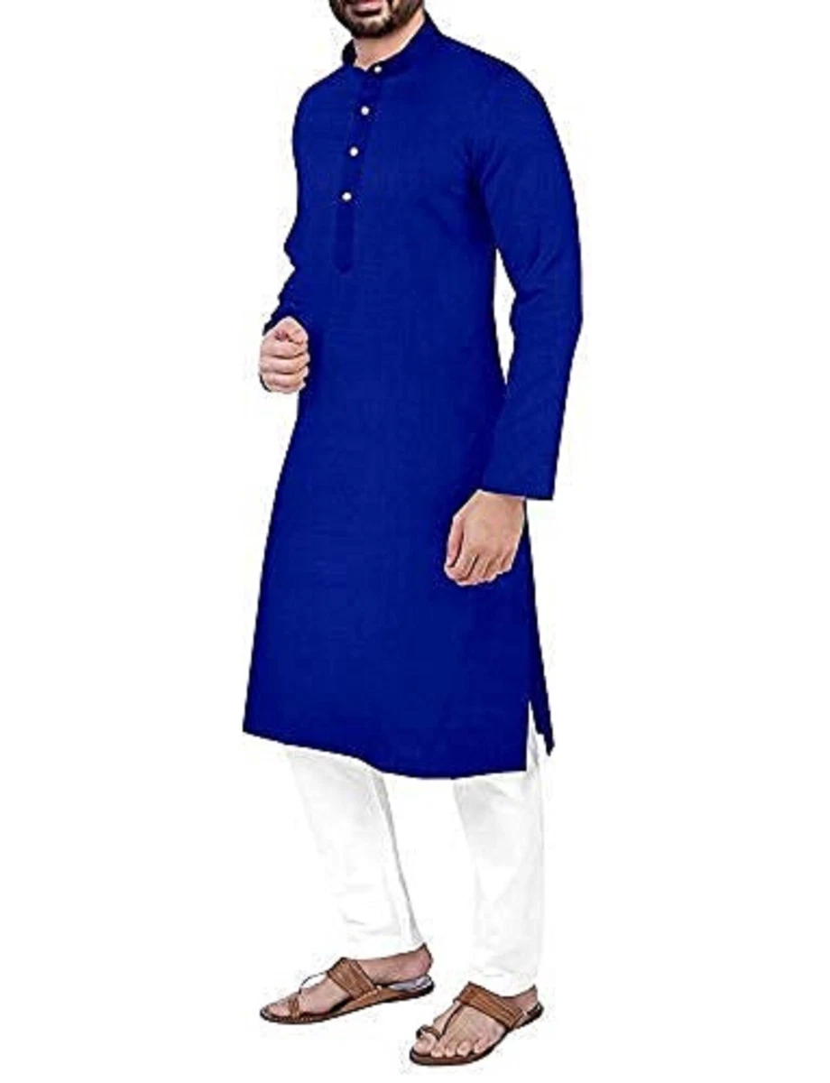 Punjabi kurta pajama blue colour clearance