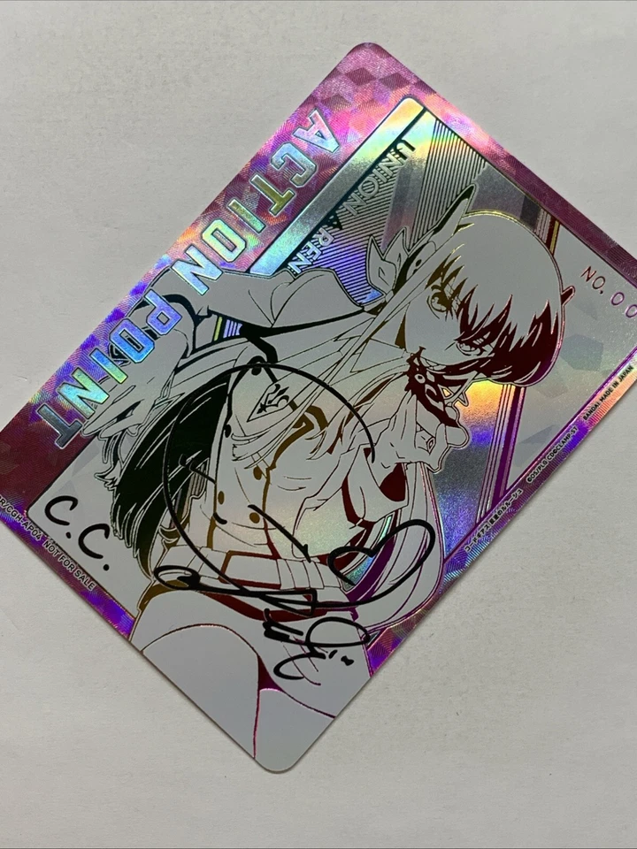 C.C. UNION ARENA Code Geass UAPR/CGH-AP04 FOIL Holo Japan Rainbow Action Signed - Image 3 of 4