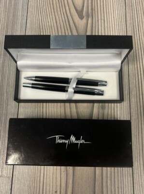 Thierry Mugler Schreibset Tintenroller Druckbleistift in Geschenkbox *** Edel