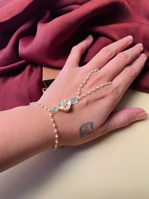 Indian Traditional Latest Trend Hand Jewellery Pocha Bracelet For Women 