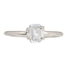 Natural Crystal Quartz - Brazil 925 Sterling Silver Ring Jewelry s.8 ALLR-30445