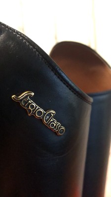 Sergio Grasso Lederstiefel Verona, Größe 38, 46 cm Höhe, 35 cm Wadenumfang, sw