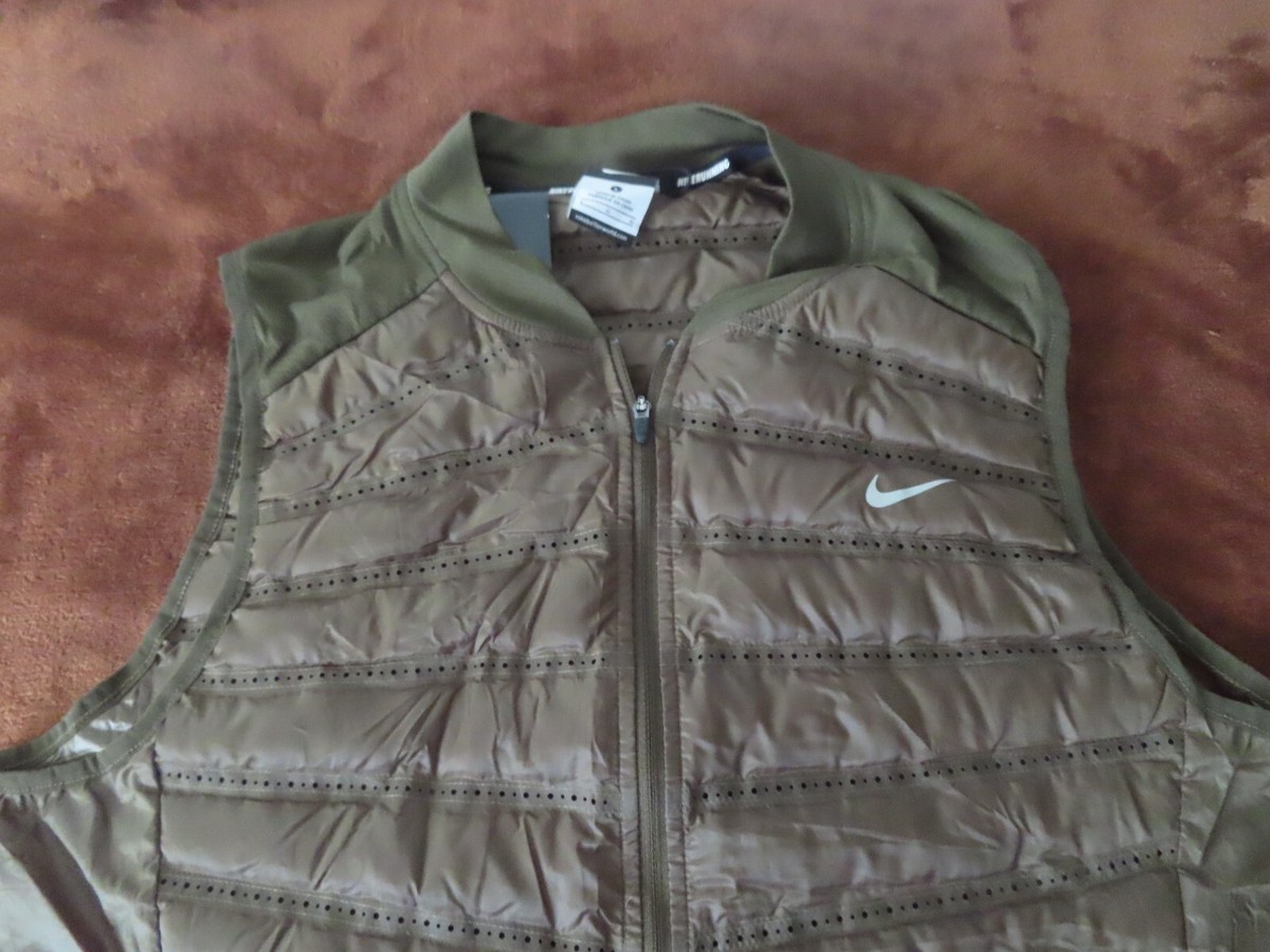 NIKE AEROLOFT 800 DOWN MENS RUNNING VEST green - sz MENS L | eBay