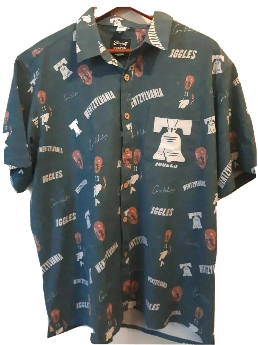 vintage shinesty nflpa wentzylvania button up shirt rare find sz