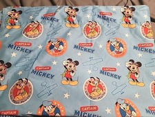 Disney Captain Mickey Mouse Co-pilot Air Plane Crib baby Flat sheet linen Read