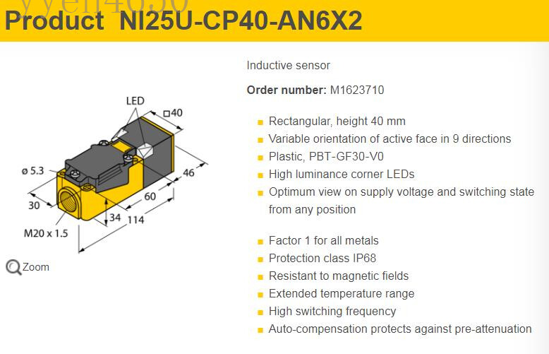 Original Turck 2 pcsnew NI25U-CP40-AN6X2