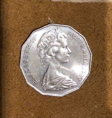 1980 50 Cent Coin Minimally Circulated Scarce Date Highly Collectible - Afbeelding 1 van 2