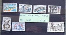 lot  timbres  france oblitérés 1983 n° 2252 2253 2254 2255 2256 2257 2258